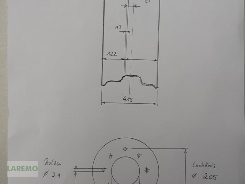 Felge typu CLAAS Ares, Arion 400-600, Axion 800-900, Neumaschine v Langenwetzendorf (Obrázek 4)