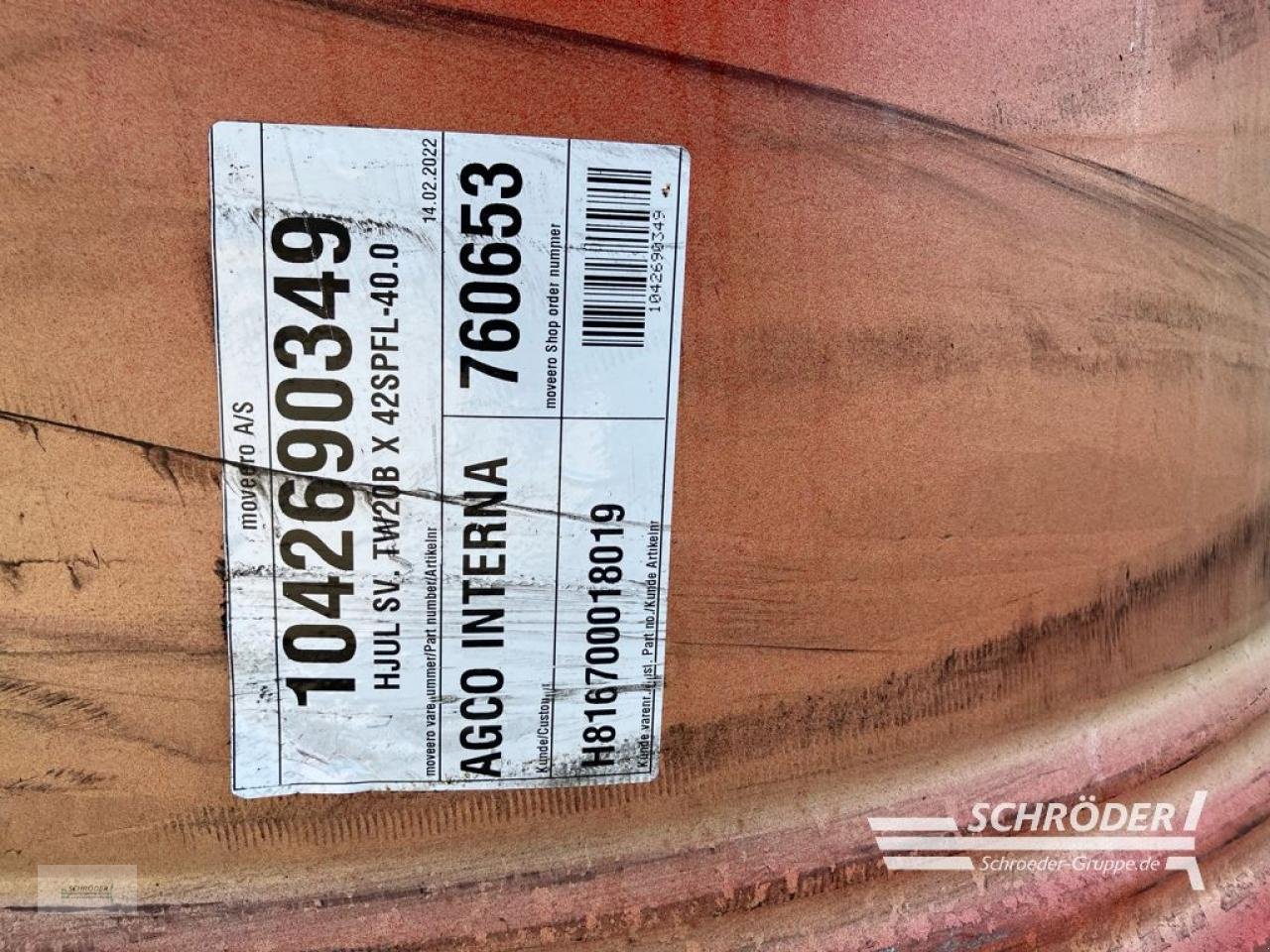 Felge типа Fendt FELGEN 2X TW20B X 42 (VON FENDT 728), Gebrauchtmaschine в Böhne (Фотография 4)