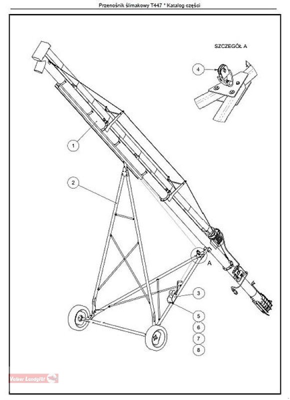 Förderanlage του τύπου POM Augustów T 447/1 Überladeschnecke 8 m fahrbar, Neumaschine σε Ostheim/Rhön (Φωτογραφία 3)
