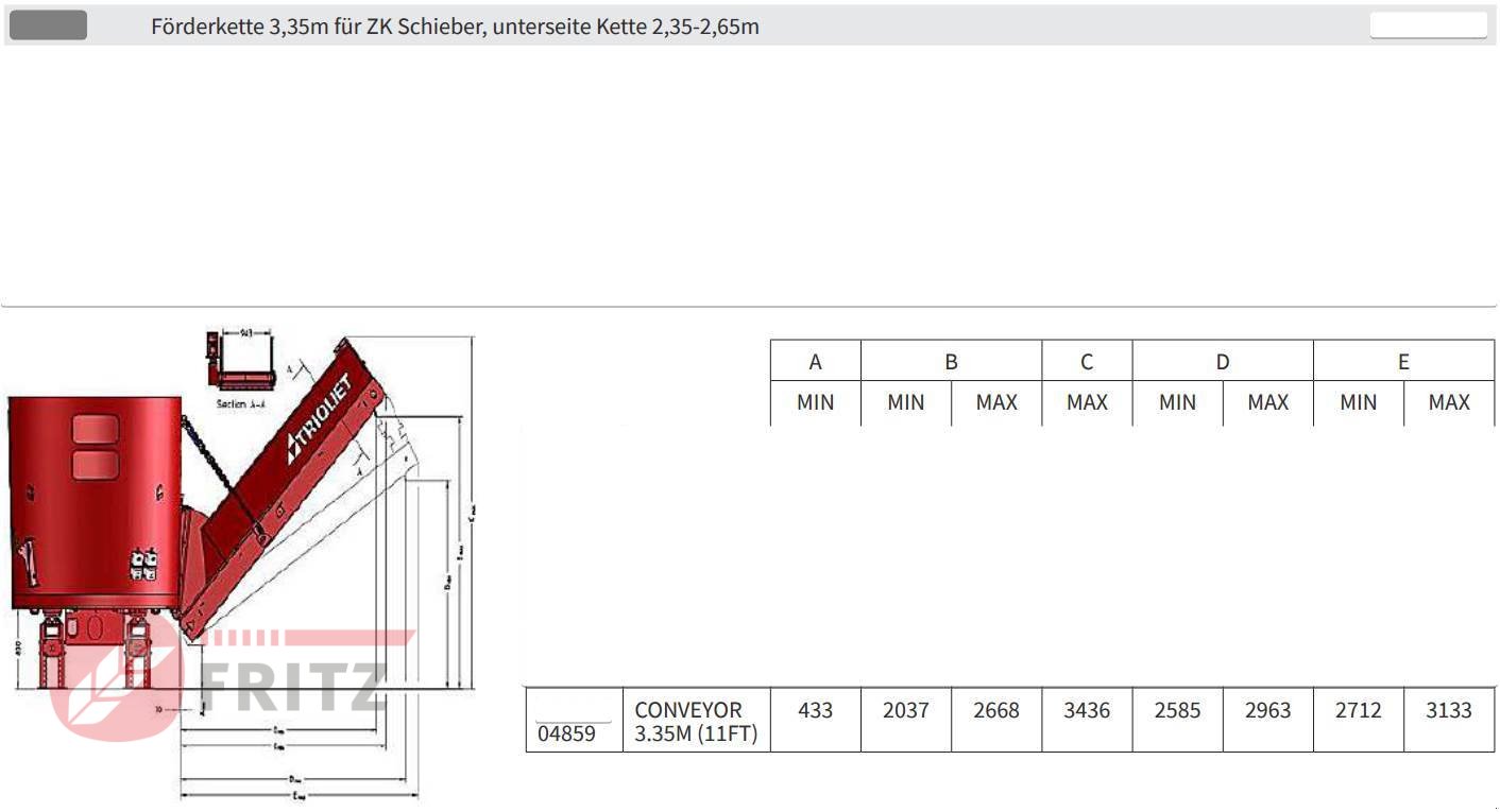 Förderanlage του τύπου Trioliet Kettenförderer Förderkette 3,35m, Gebrauchtmaschine σε Kempten (Φωτογραφία 9)