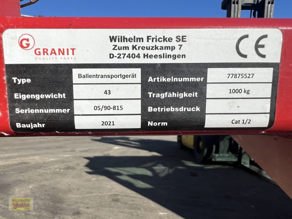 Folienballenzange des Typs Granit Ballentransportgabel, Neumaschine in Kötschach (Bild 5)