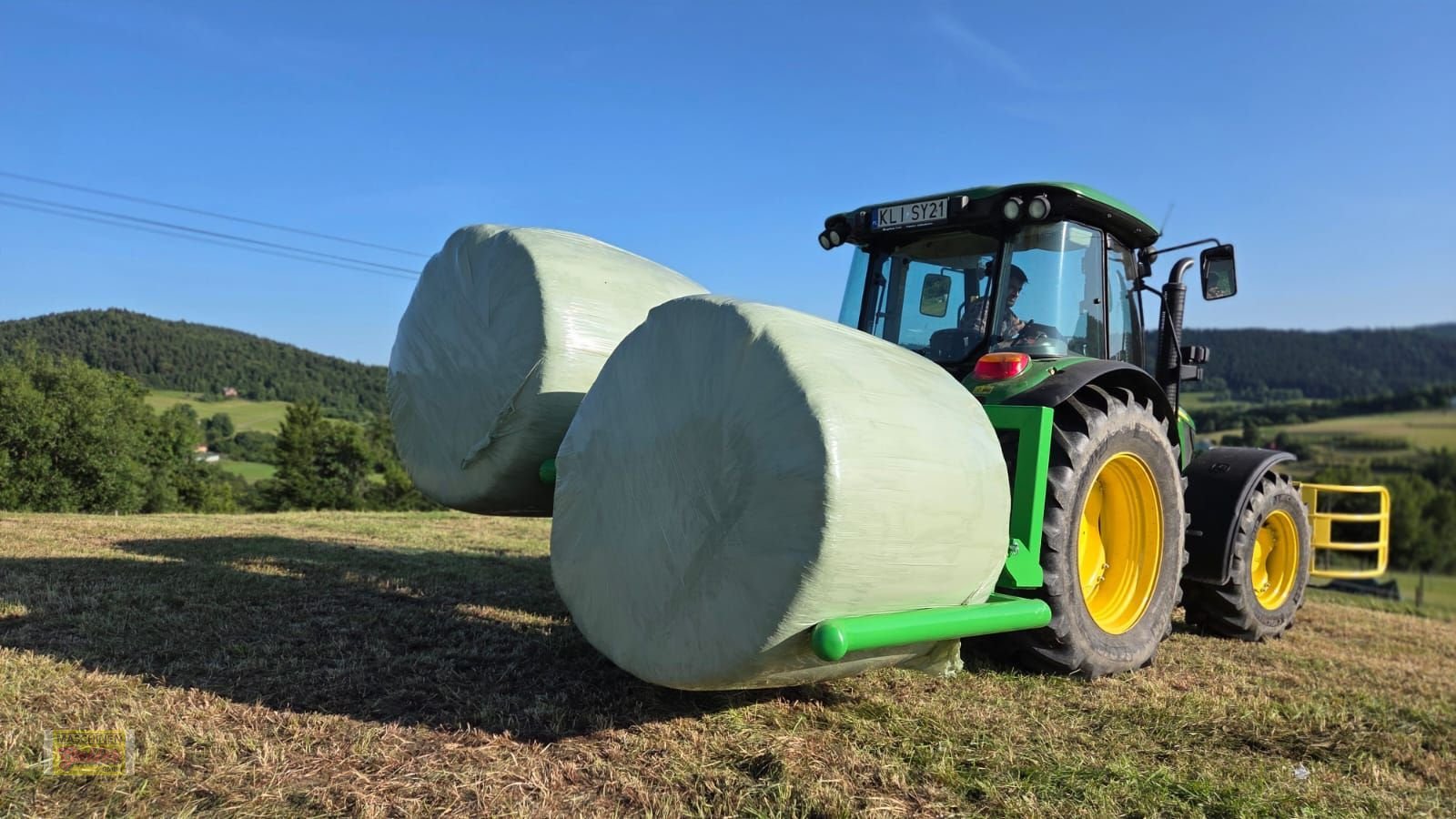 Folienballenzange del tipo Stekro DOPPELTRANSPORTRAHMEN hydr. mit Ballenträger, Neumaschine en Kötschach (Imagen 1)