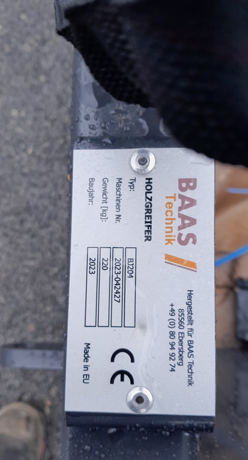 Forstgreifer und Zange του τύπου Baas BJ 204, Neumaschine σε Seubersdorf-Wissing (Φωτογραφία 5)