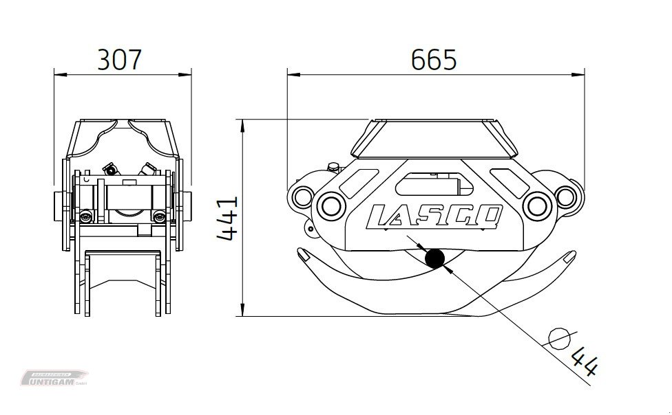 Forstgreifer und Zange des Typs Lasco LA 1000 HZ, Neumaschine in Deutsch - Goritz (Bild 6)