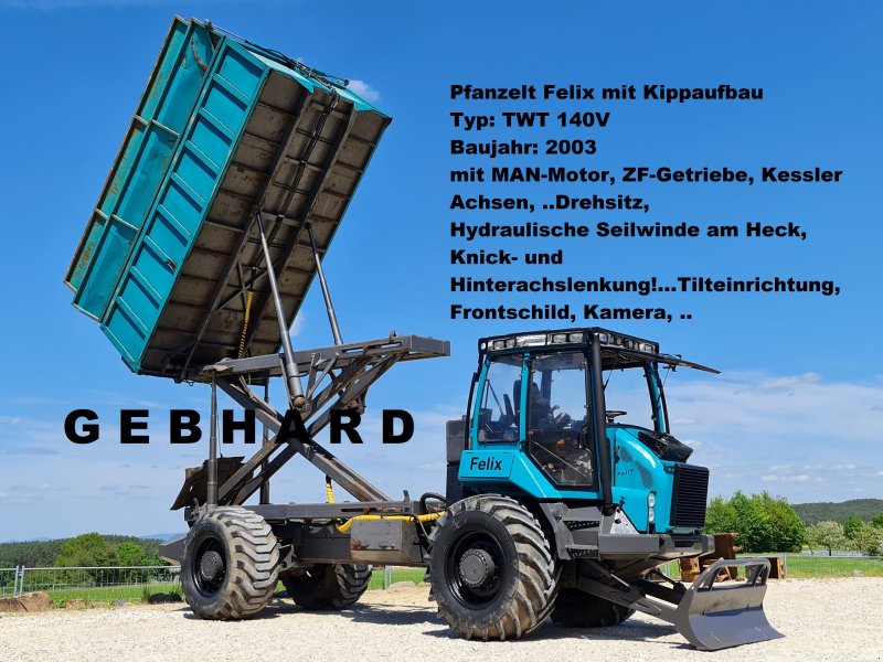 Forstschlepper типа Pfanzelt Felix TWT mit Seilwinde, Kipper Aufbau/ Forst- und Tragschlepper/ Überlader für Hackschnitzel, Forstschlepper, Gebrauchtmaschine в Großschönbrunn (Фотография 1)