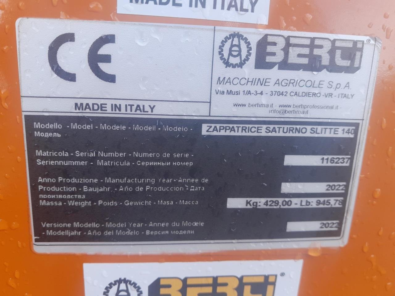 Fräse от тип Berti Sonstiges, Gebrauchtmaschine в Give (Снимка 3)