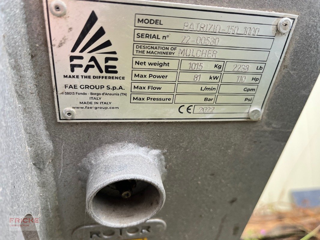 Fräse του τύπου FAE Patrizio 150, Gebrauchtmaschine σε Bockel - Gyhum (Φωτογραφία 7)