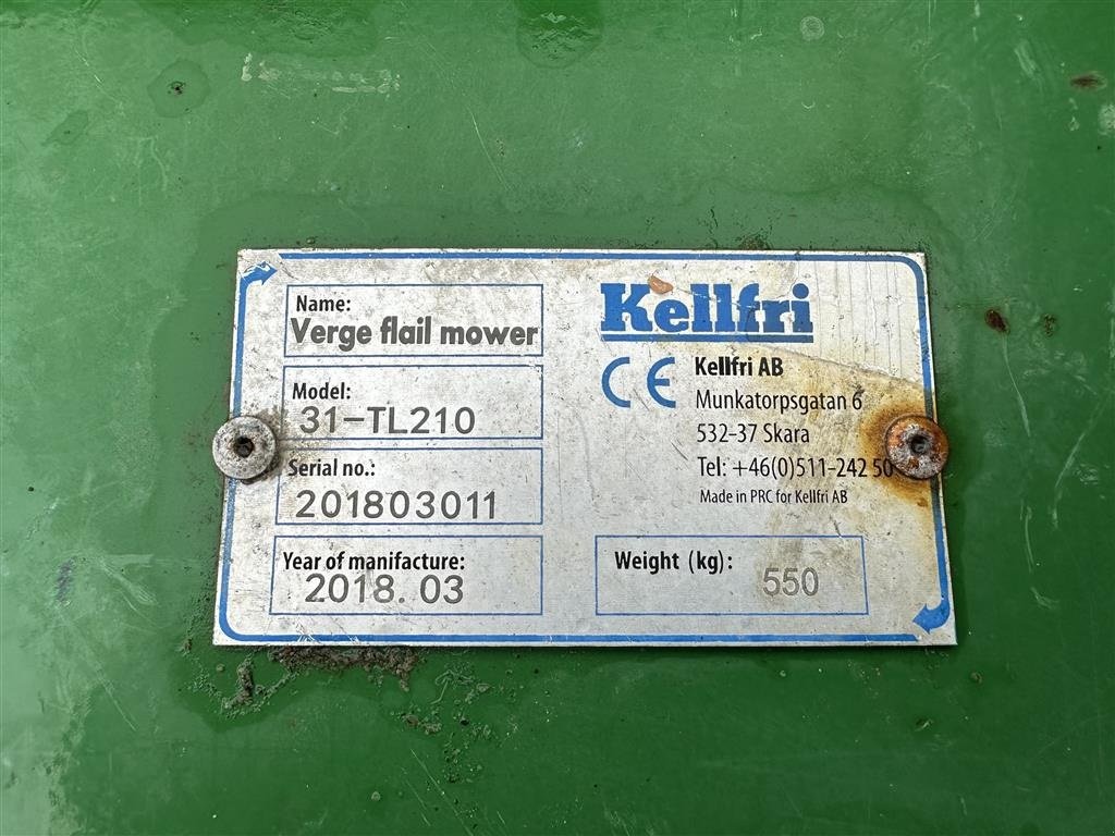 Fräse du type Kellfri 210 cm. fræser, Gebrauchtmaschine en Gjerlev J. (Photo 5)