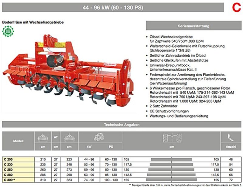Fräse tipa Maschio C 250 Bodenfräse, Neumaschine u St. Marienkirchen (Slika 12)