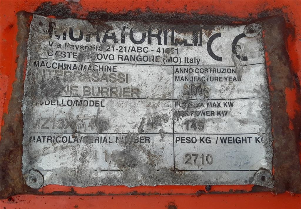 Fräse от тип Muratori MZ 18X - 405S, Gebrauchtmaschine в Horsens (Снимка 11)