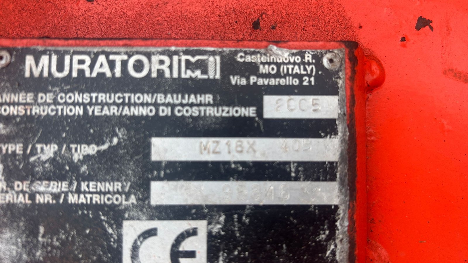 Fräse typu Muratori MZ18 405 MZ18XG-405, Gebrauchtmaschine w Suldrup (Zdjęcie 4)