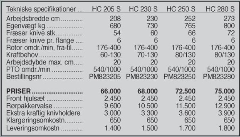 Fräse tipa Ortolan HC 205 S, 208 cm., Gebrauchtmaschine u Vrå (Slika 5)