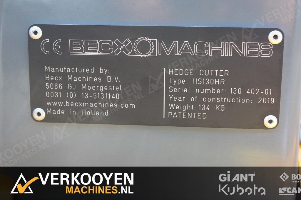 Freischneider & Trimmer van het type Sonstige Becx HS130HR Heggensnoeier, Gebrauchtmaschine in Vessem (Foto 7)