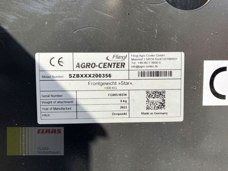 Frontgewicht des Typs Fliegl SZBXXX200356 STAR 1.000KG, Neumaschine in Schwend (Bild 11)