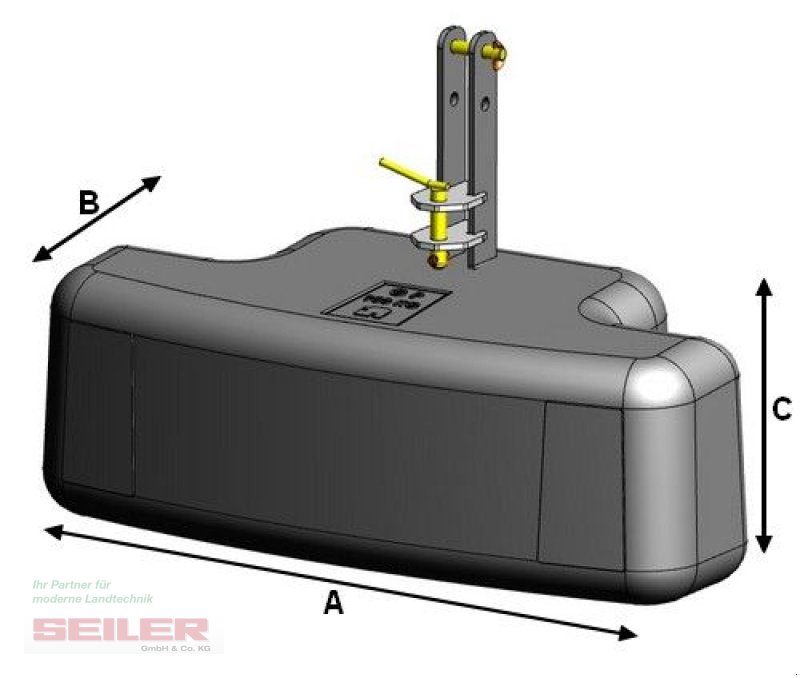 Frontgewicht des Typs Frans Pateer 750 kg GP, Neumaschine in Ansbach (Bild 7)