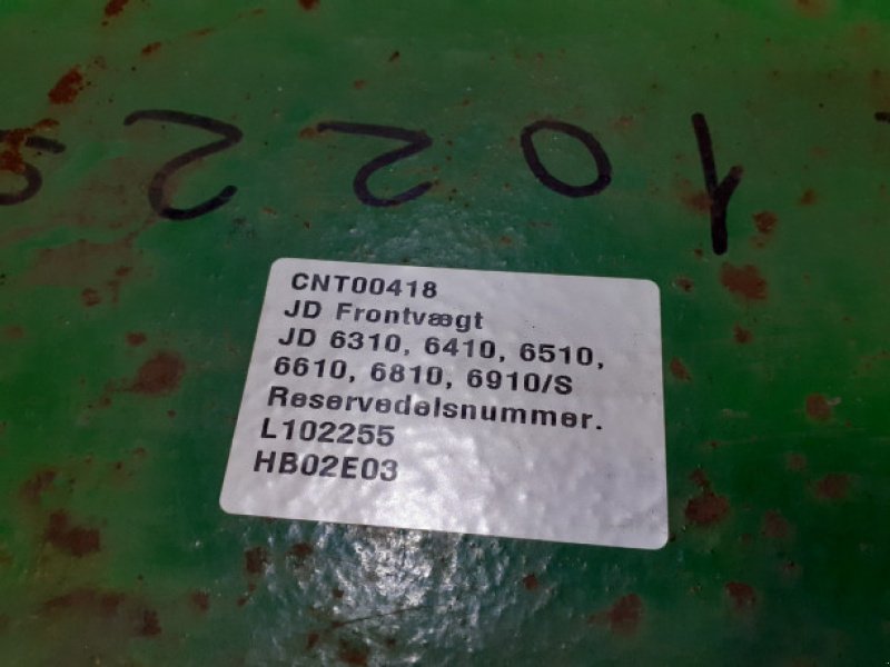 Frontgewicht tip John Deere 6410, Gebrauchtmaschine in Hemmet (Poză 16)