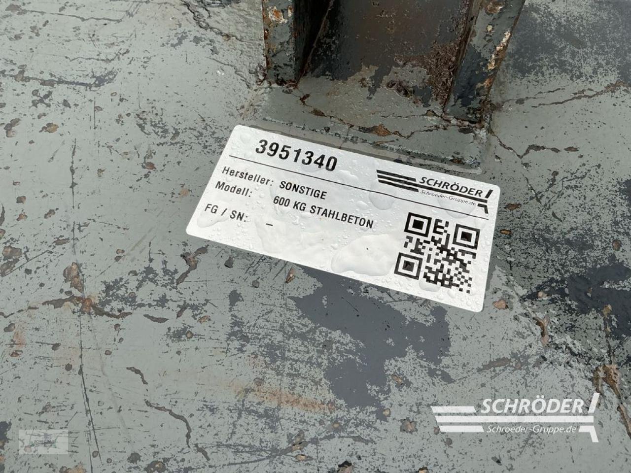 Frontgewicht of the type Sonstige 600 KG STAHLBETON FRONTGEWICHT, Gebrauchtmaschine in Hemmoor (Picture 3)