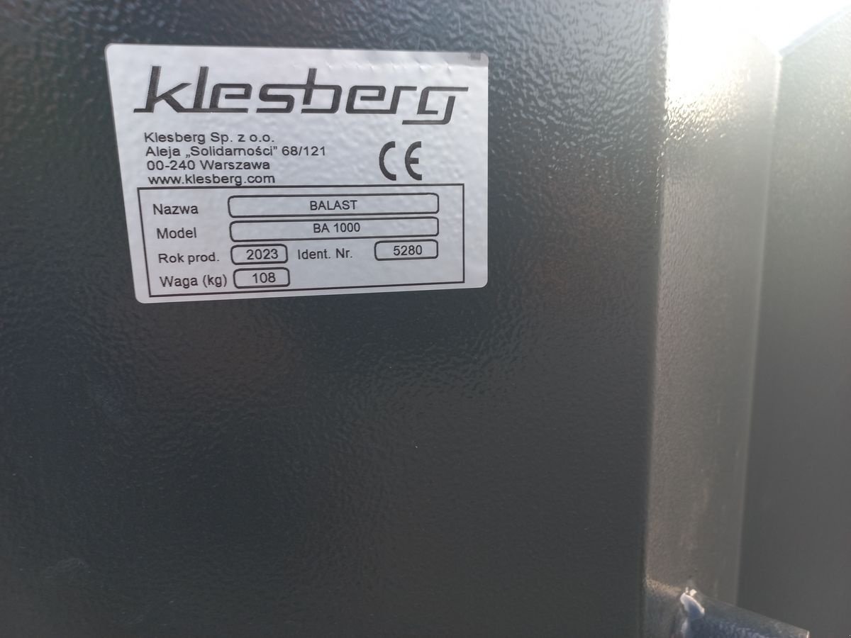 Frontgewicht des Typs Sonstige Klesberg 1000kg, Gebrauchtmaschine in Saxen (Bild 4)