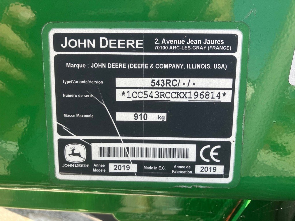 Fronthydraulik & Zapfwelle typu John Deere 543R, Gebrauchtmaschine v Kleinandelfingen (Obrázek 3)