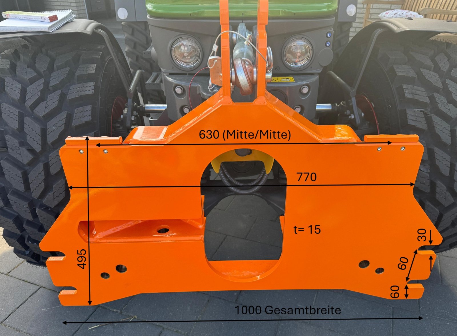 Fronthydraulik & Zapfwelle za tip Sauter Anbauplatte, Gebrauchtmaschine u Versmold (Slika 3)