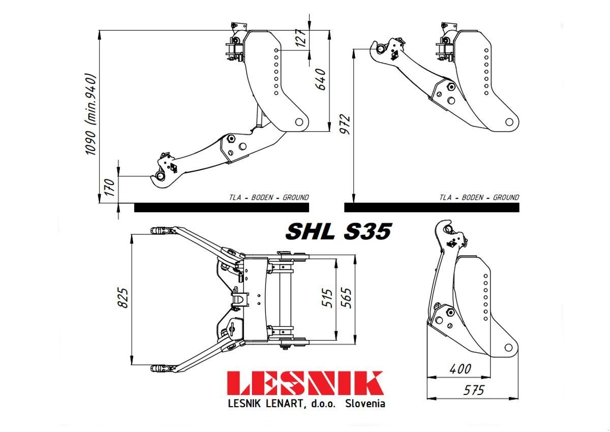 Fronthydraulik des Typs Lesnik Lesnik SHL S35, Neumaschine in Liebenau (Bild 10)