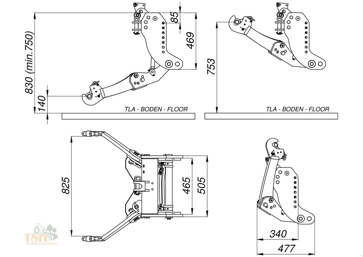 Fronthydraulik typu Lesnik Passgen.Fronthydr. S17 Deutz 06 / 07 3,4-, Neumaschine w Burkhardtsdorf/OT Eibenberg (Zdjęcie 2)