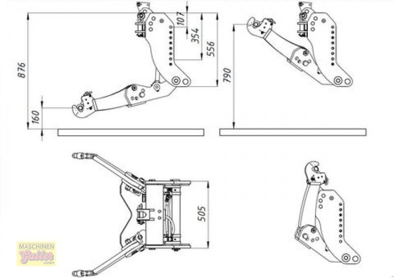 Fronthydraulik des Typs Lesnik SHL S25 Universal, Neumaschine in Kötschach (Bild 3)