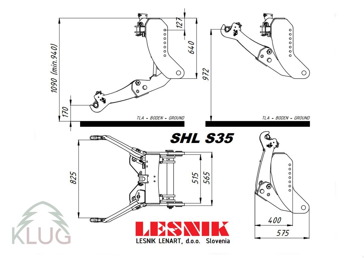 Fronthydraulik des Typs Lesnik SHL S35 Universal, Neumaschine in Pirching am Traubenberg (Bild 31)