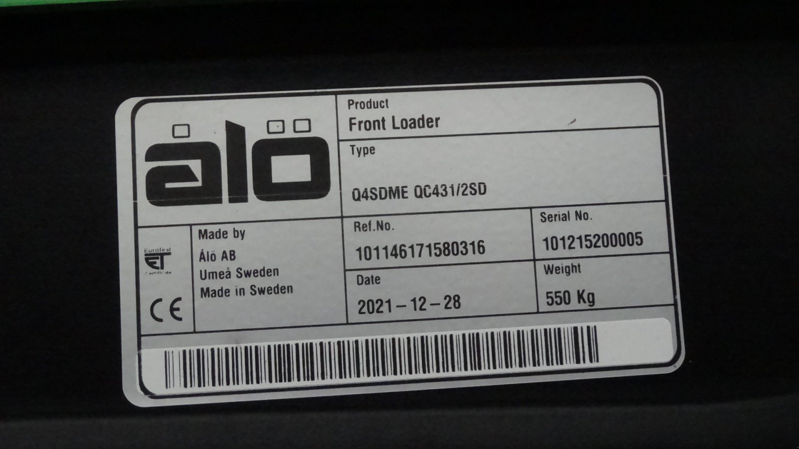 Frontlader za tip Alö Q 4 S, Gebrauchtmaschine u Bad Schussenried (Slika 5)