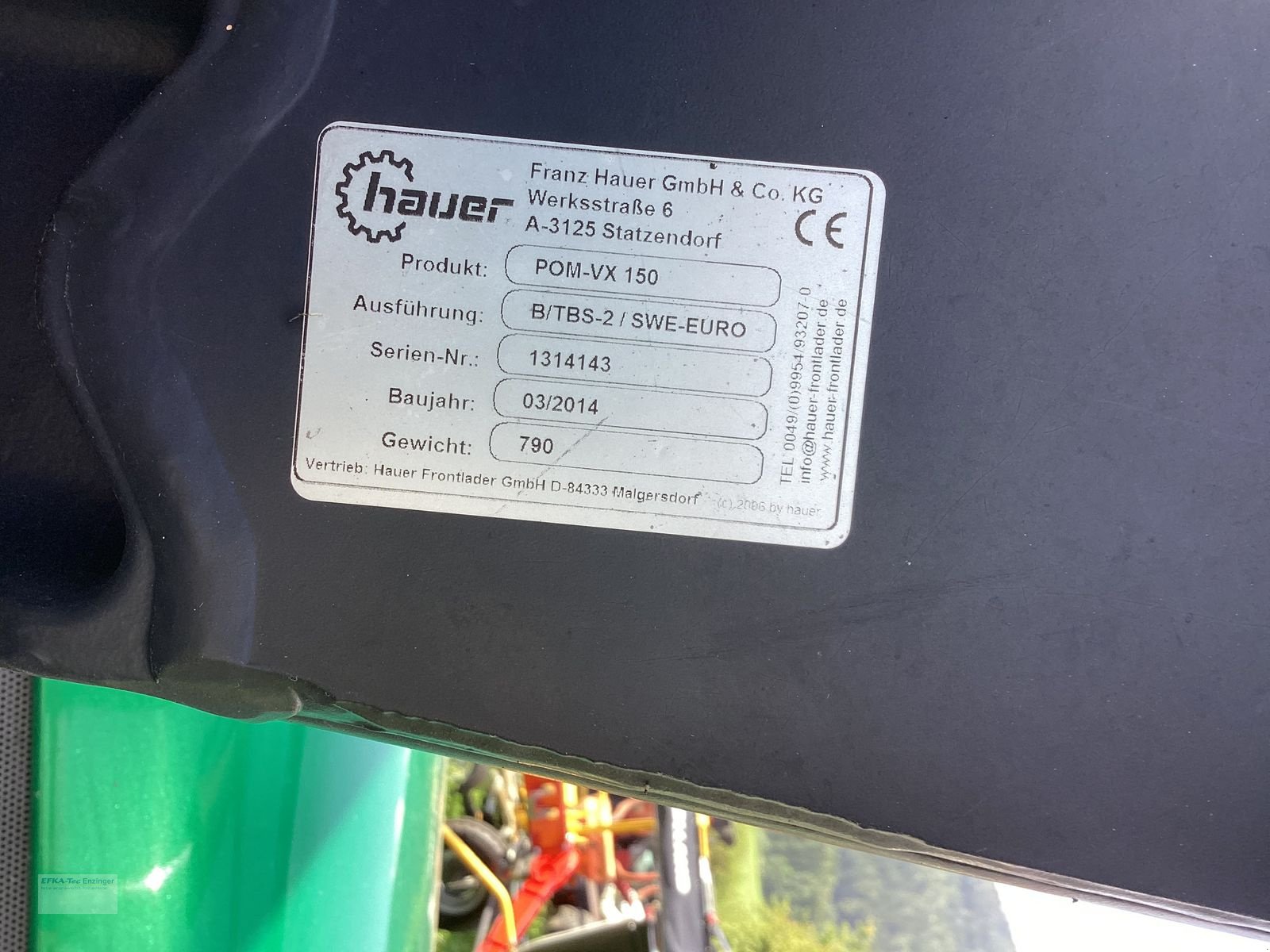 Frontlader typu Hauer Frontlader Schwinge POM-VX 150, Gebrauchtmaschine v Ainring (Obrázek 3)