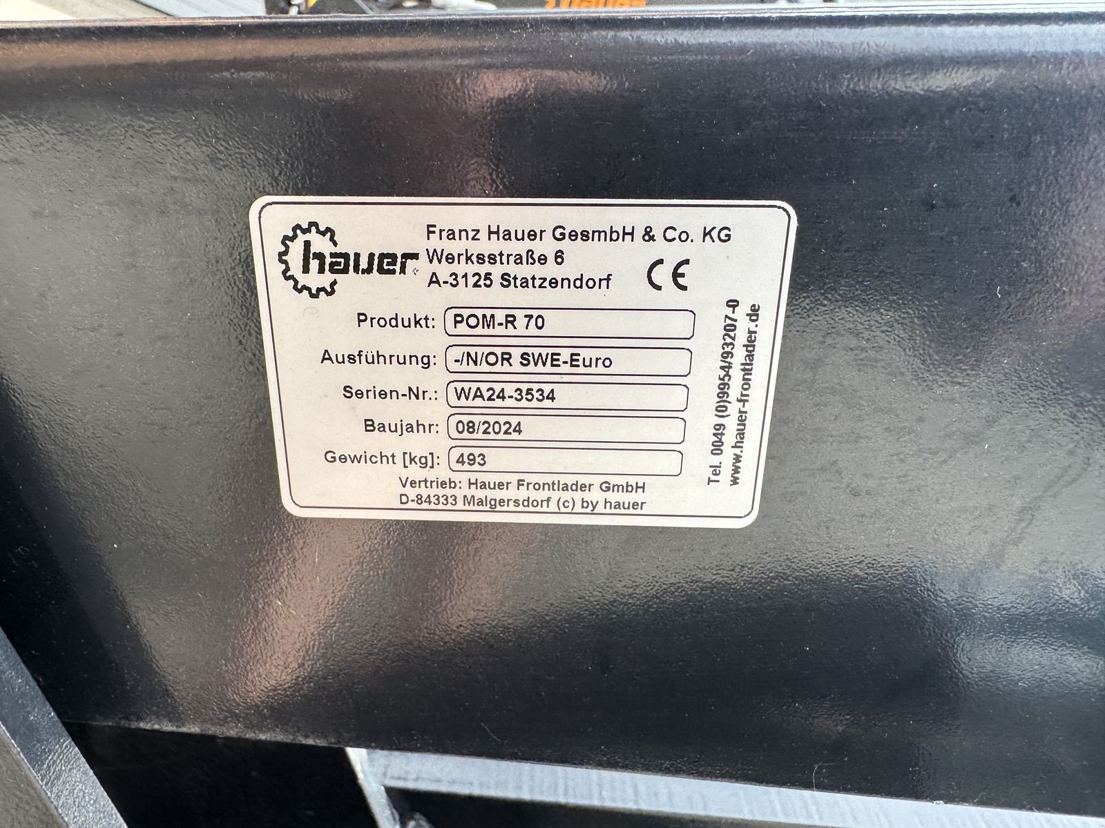 Frontlader of the type Hauer POM R 70, Neumaschine in Saldenburg (Picture 4)