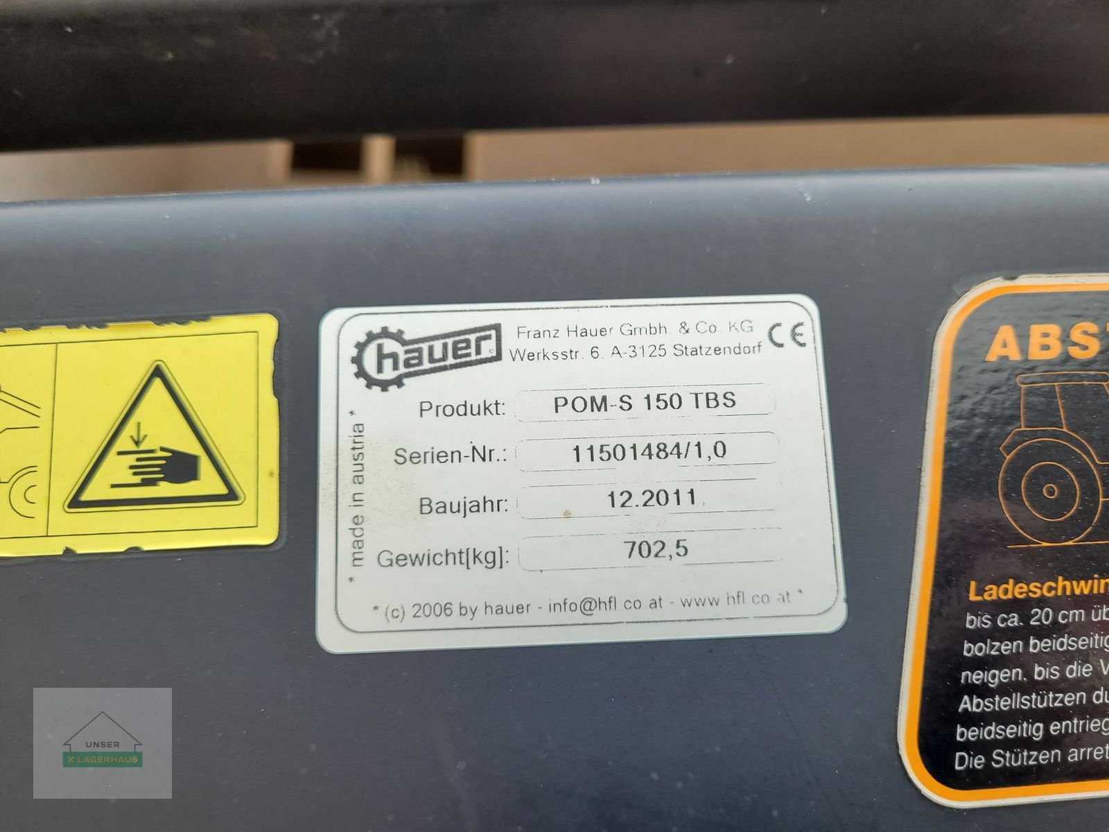 Frontlader typu Hauer POM S150 TBS, Gebrauchtmaschine w Gleisdorf (Zdjęcie 3)