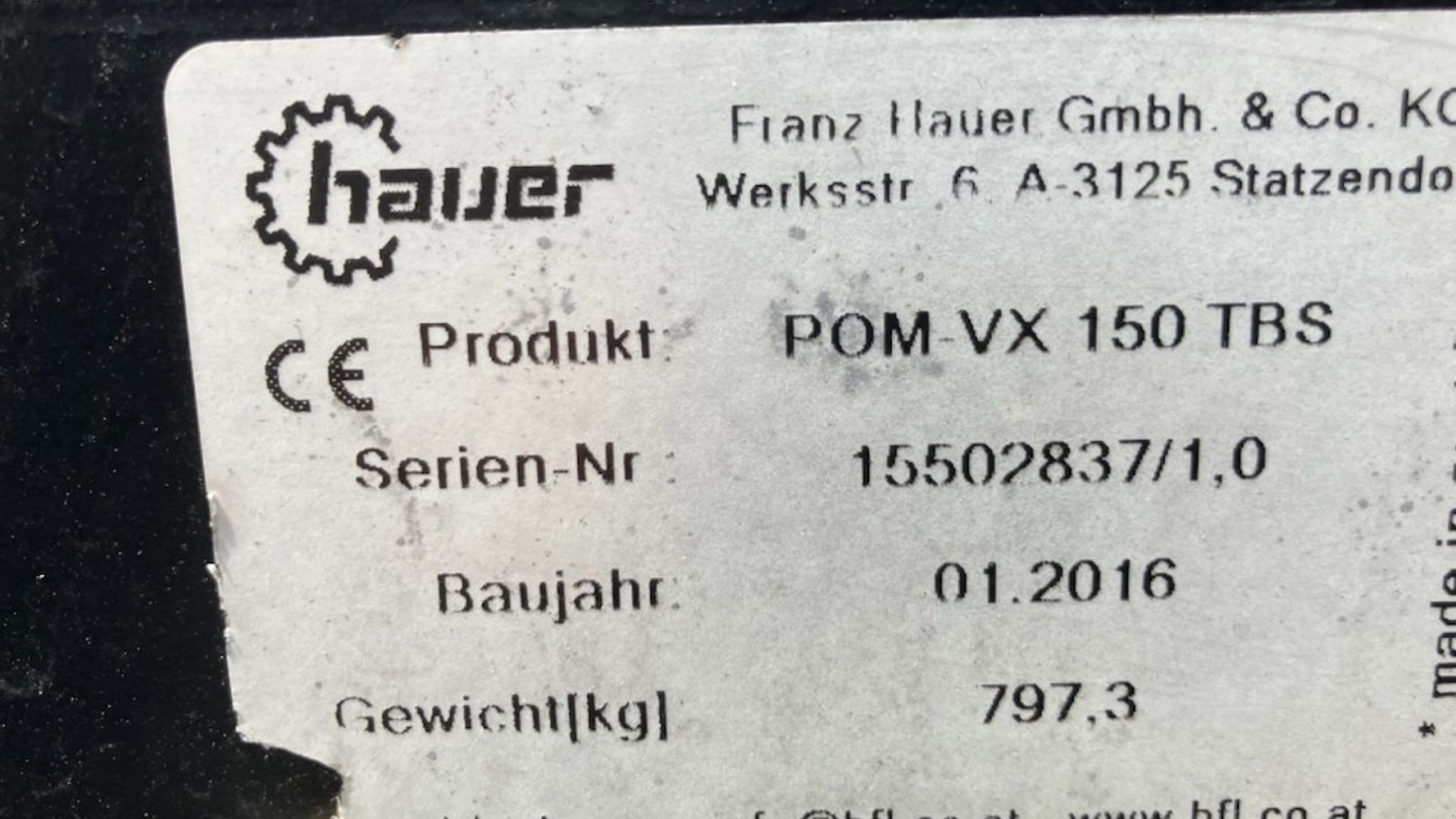 Frontlader del tipo Hauer Pom VX 150 Passer på Case IH Puma, Gebrauchtmaschine en Aabenraa (Imagen 3)