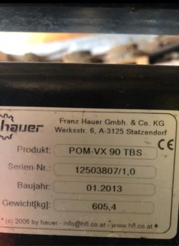 Frontlader typu Hauer POM-VX 90 TBS, Gebrauchtmaschine v Pasching (Obrázok 4)