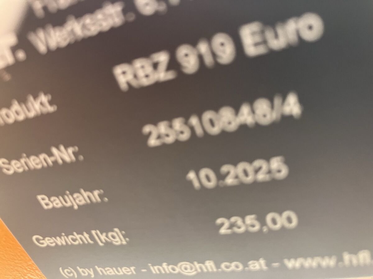 Frontlader of the type Hauer RBZ 919 Euro, Neumaschine in Zwettl (Picture 10)