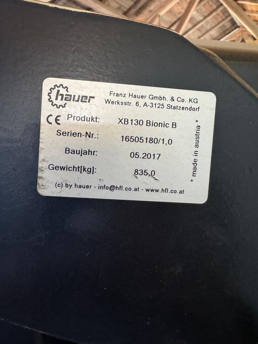 Frontlader typu Hauer XB130 Bionic B, Gebrauchtmaschine v Zwettl (Obrázek 5)