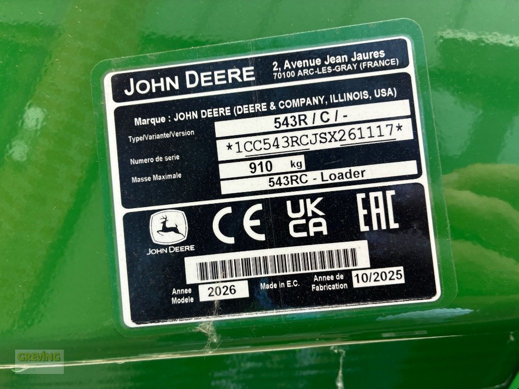 Frontlader от тип John Deere 543R, Neumaschine в Ahaus (Снимка 7)