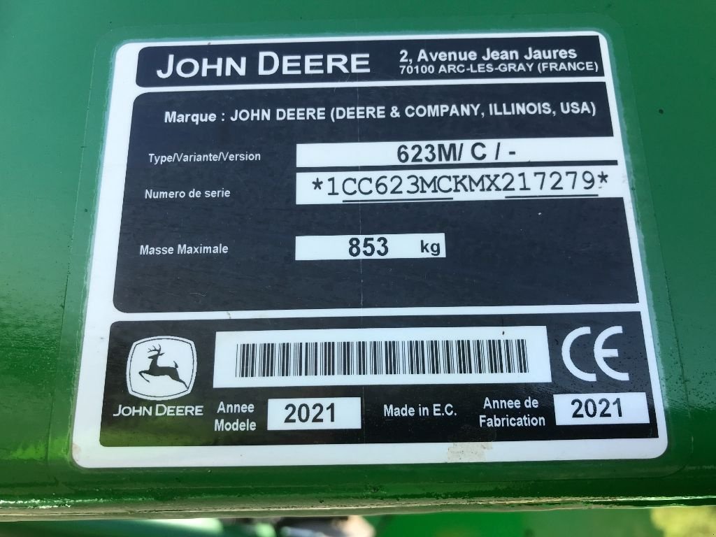 Frontlader a típus John Deere 623 M, Gebrauchtmaschine ekkor: UZERCHE (Kép 11)