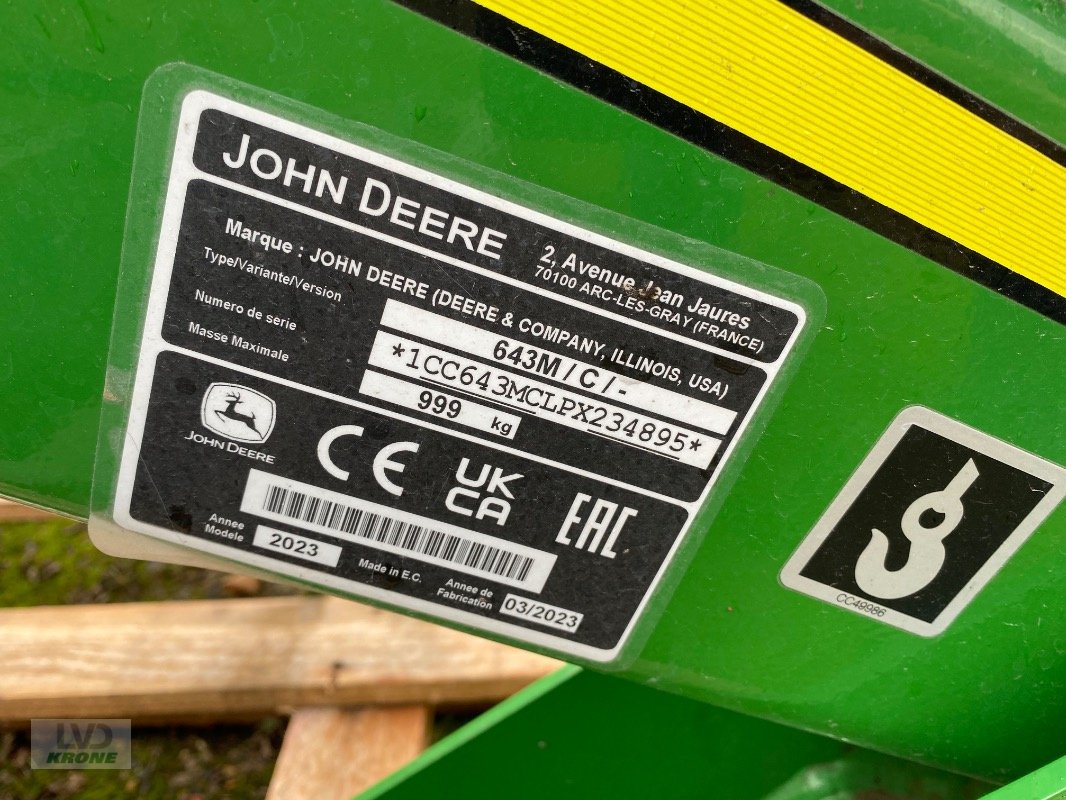 Frontlader van het type John Deere 643M, Gebrauchtmaschine in Barsinghausen OT Groß Munzel (Foto 5)
