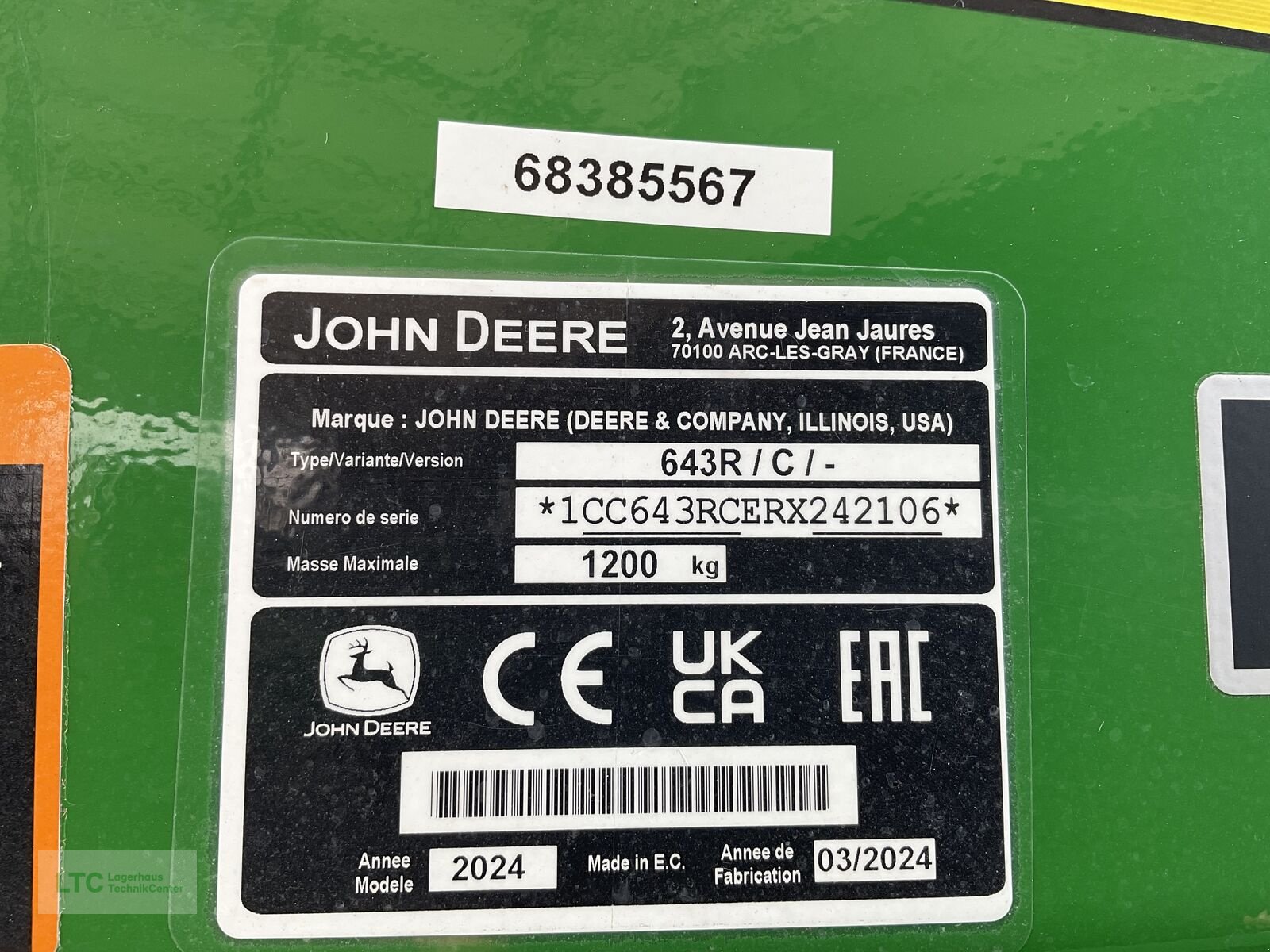 Frontlader typu John Deere 643R Frontlader, Vorführmaschine v Redlham (Obrázek 14)