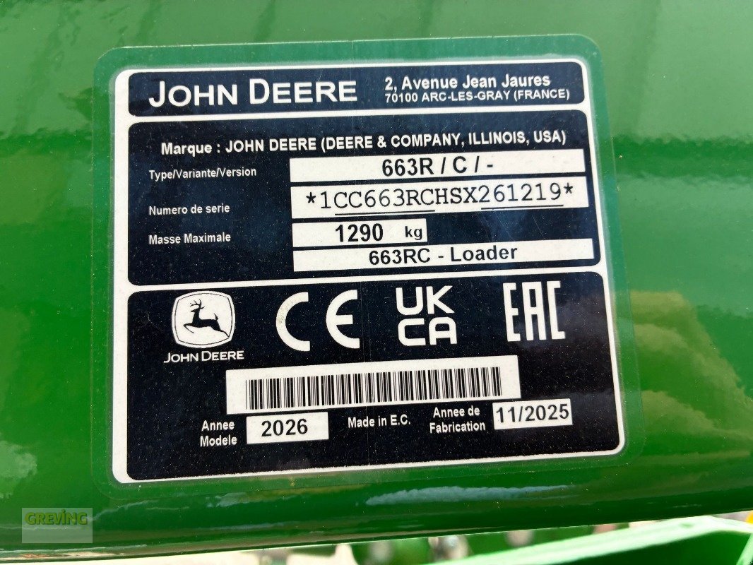 Frontlader типа John Deere 663R, Neumaschine в Ahaus (Фотография 7)