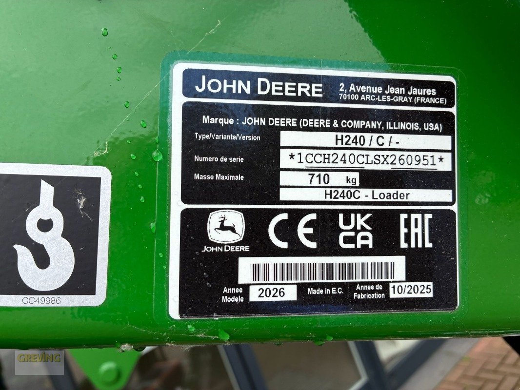 Frontlader от тип John Deere H240, Neumaschine в Ahaus (Снимка 7)
