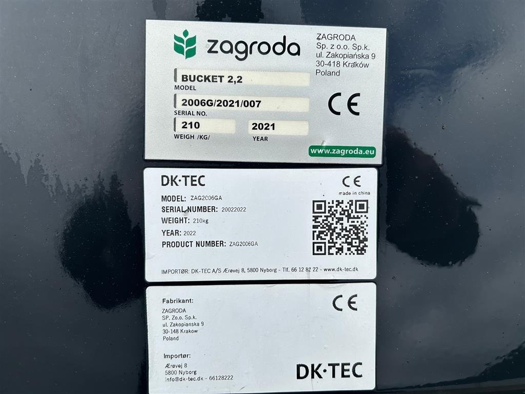 Frontlader of the type Sonstige Zagroda 2.2 m skovl Euroskifte, Gebrauchtmaschine in Thorsø (Picture 5)