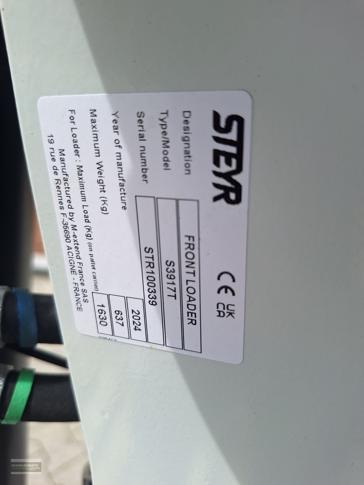 Frontlader of the type Steyr S3917T, Neumaschine in Aurolzmünster (Picture 27)