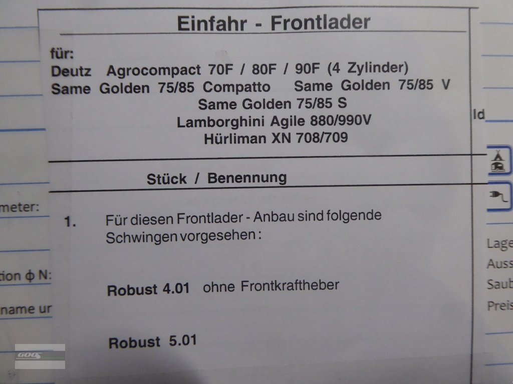 Frontlader des Typs Stoll Komplette abgelagerte Stoll Frontlader zum Sonderpreis. SIEHE BILDER, Neumaschine in Langenzenn (Bild 24)