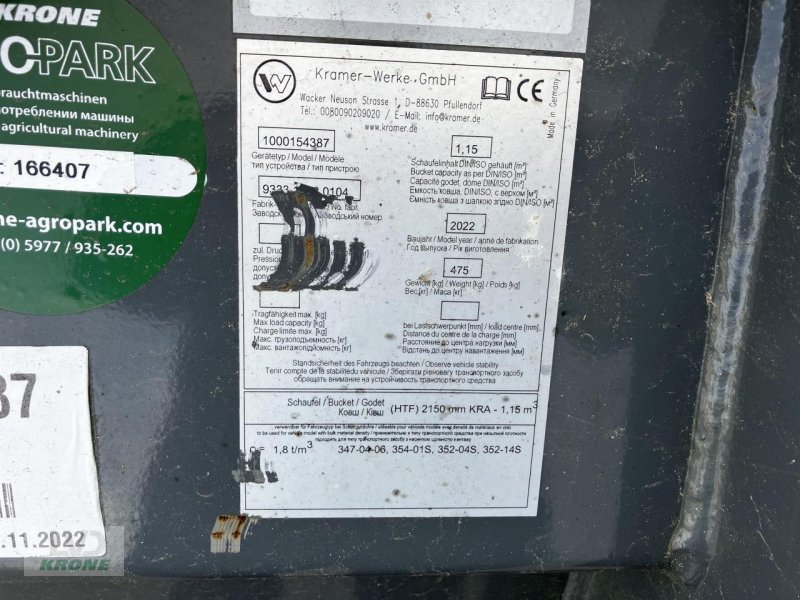 Frontladerzubehör (Bagger) of the type Kramer 2150 mm, Gebrauchtmaschine in Spelle (Picture 6)