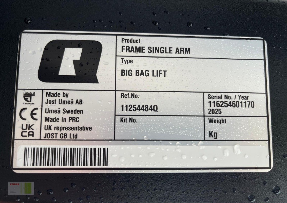 Frontladerzubehör typu Alö BIG BAG Heber + EURO-SW Haken, Neumaschine v Risum-Lindholm (Obrázek 6)