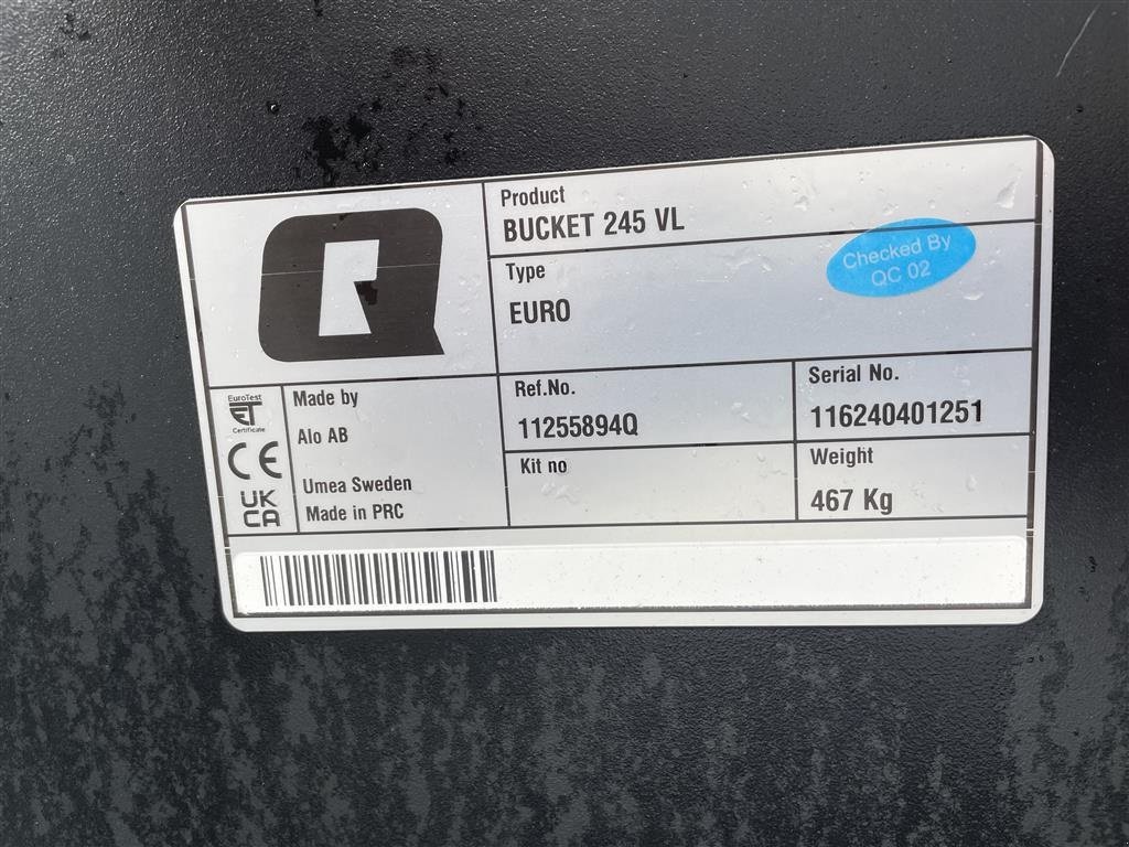 Frontladerzubehör tipa Alö ny Alo 245 VL volumeskovl, Gebrauchtmaschine u Hobro (Slika 3)