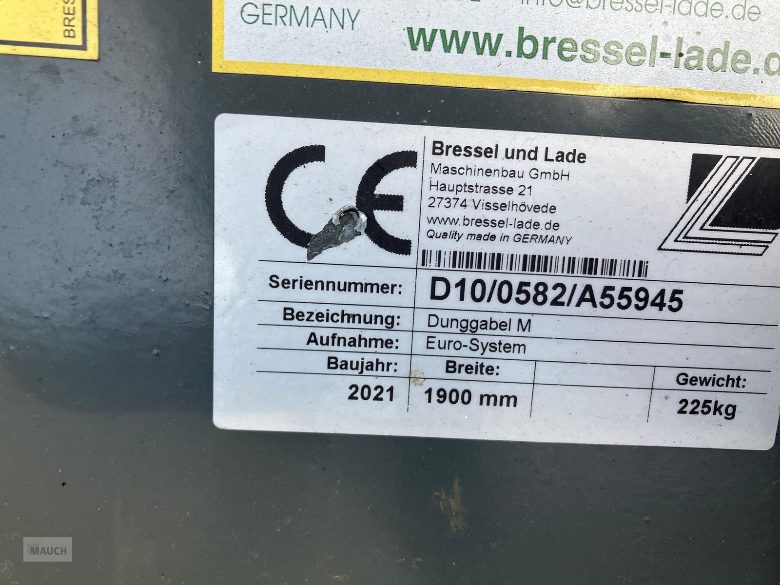 Frontladerzubehör of the type Bressel & Lade Dunggabel 1900mm Vorführer Euro, Vorführmaschine in Burgkirchen (Picture 3)