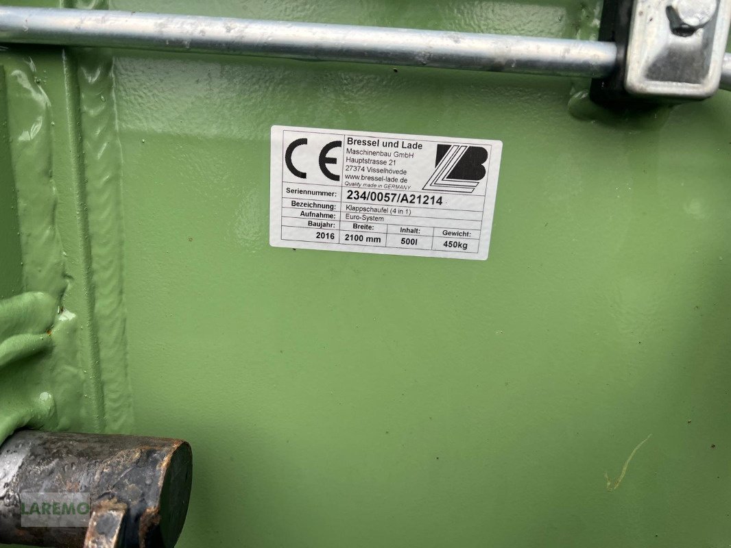 Frontladerzubehör des Typs Bressel & Lade Klappschaufel 4 in 1 Breite 2,1 m Euro-Aufnahme, Gebrauchtmaschine in Langenwetzendorf (Bild 7)